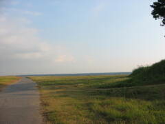 震災前のサイクリングロード