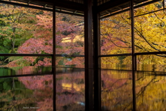 瑠璃光院・漆のテーブル