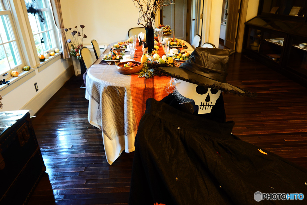 ハロウィン飾りつけ