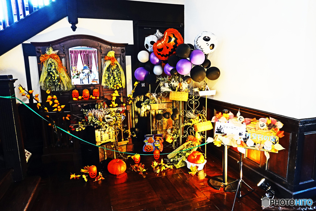 ハロウィン飾りつけ