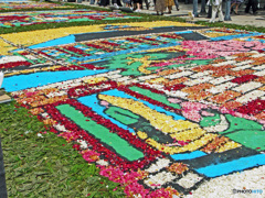 春の日本大通りにて