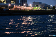 工場夜景　運河めぐり