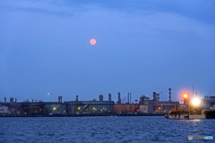 工場夜景　運河めぐり