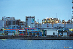 工場夜景　運河めぐり