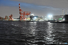 工場夜景　運河めぐり
