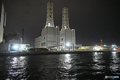 工場夜景　運河めぐり