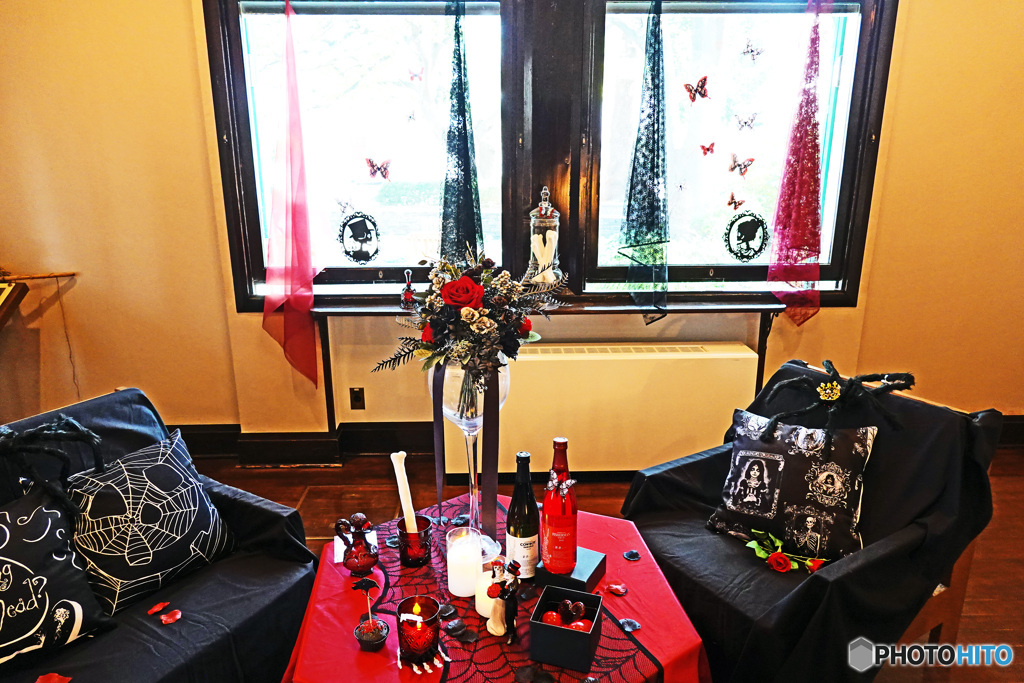 ハロウィン飾りつけ