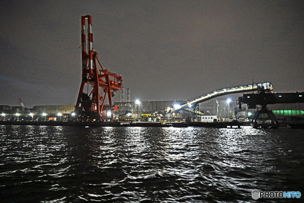 工場夜景　運河めぐり