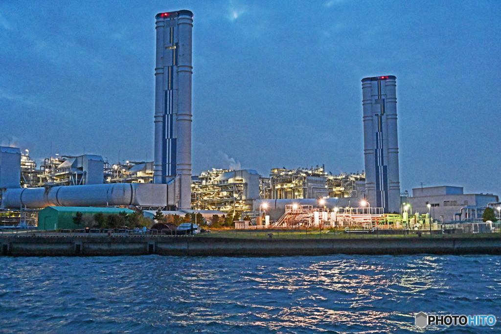 工場夜景　運河めぐり