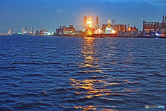 工場夜景　運河めぐり
