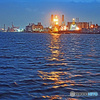 工場夜景　運河めぐり