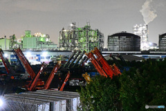 工場夜景プリント