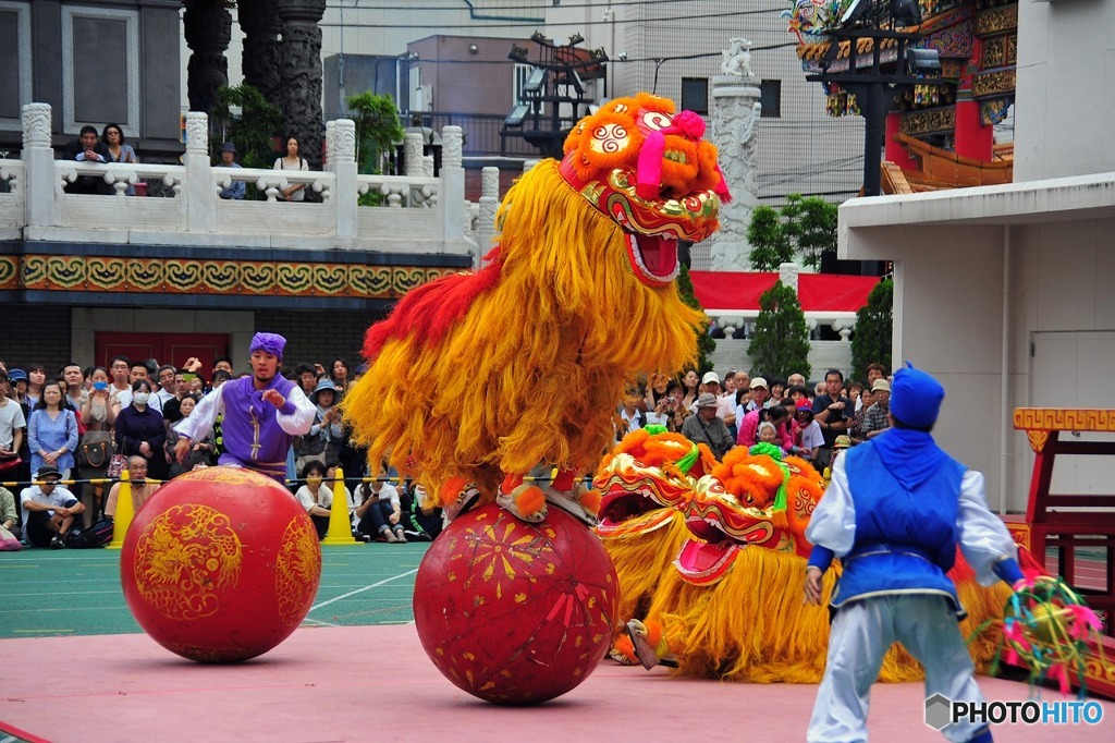 中華街獅子舞い