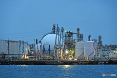 工場夜景　運河めぐり