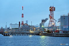 工場夜景　運河めぐり