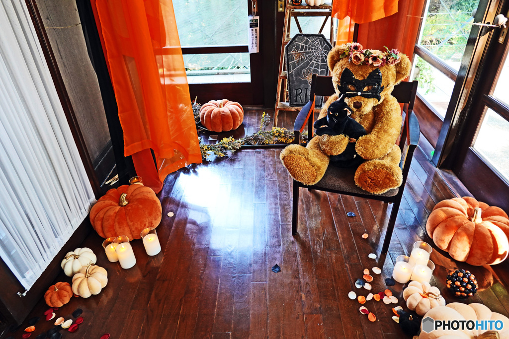 ハロウィン飾りつけ