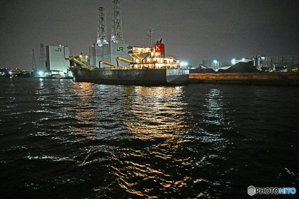 工場夜景　運河めぐり