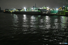 工場夜景　運河めぐり