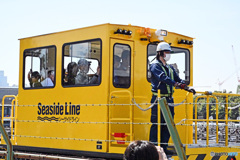 点検車両の試乗会