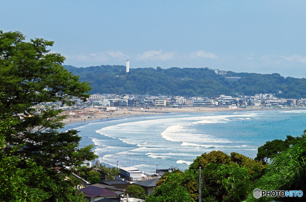 由比ガ浜海岸を見る