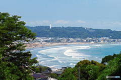 由比ガ浜海岸を見る