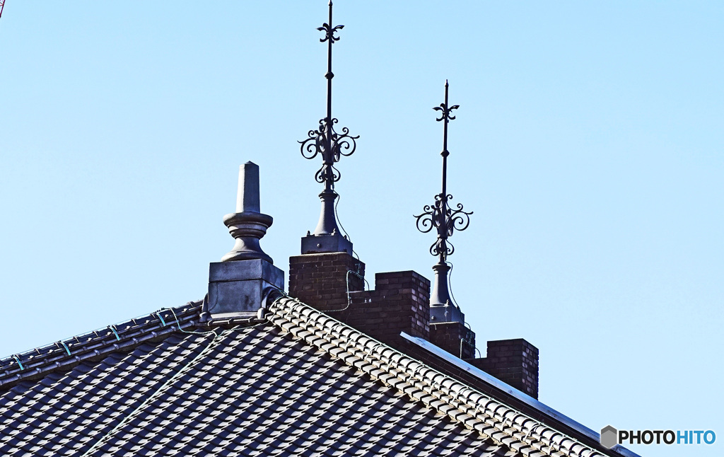 赤レンガ避雷針