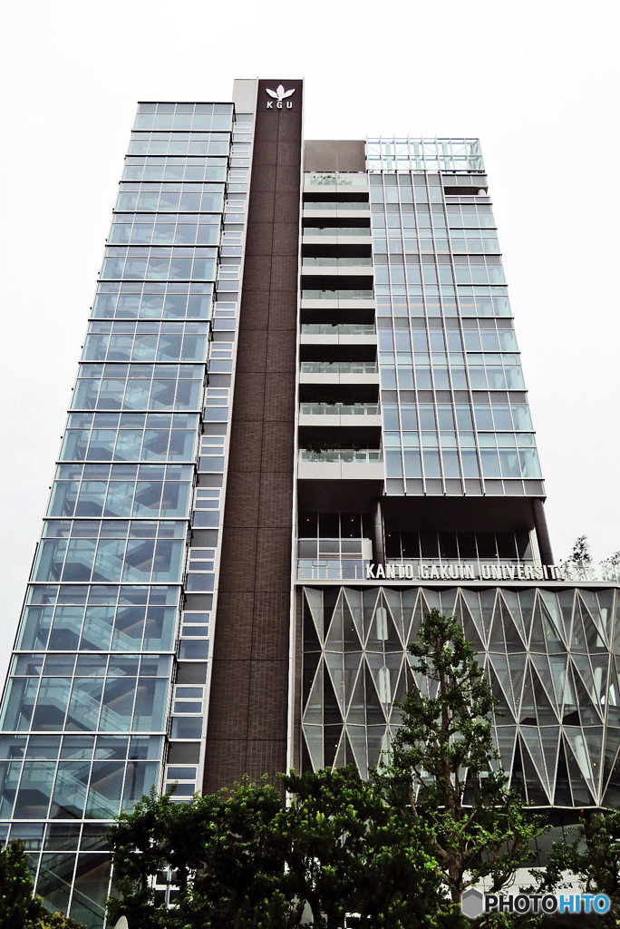 建設中の関東学院大学校舎