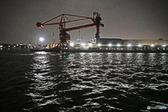 工場夜景　運河めぐり