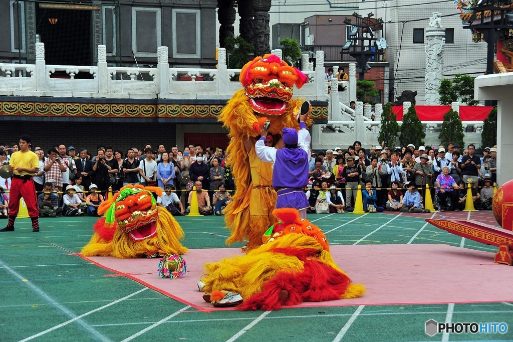 中華街獅子舞い