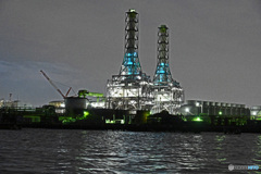 工場夜景　運河めぐり