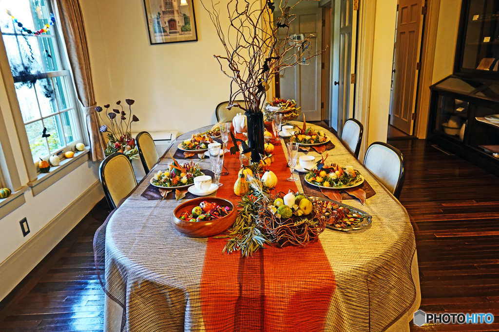 ハロウィン飾りつけ