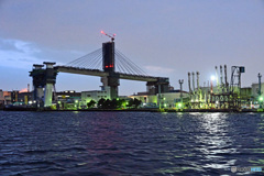 工場夜景　運河めぐり
