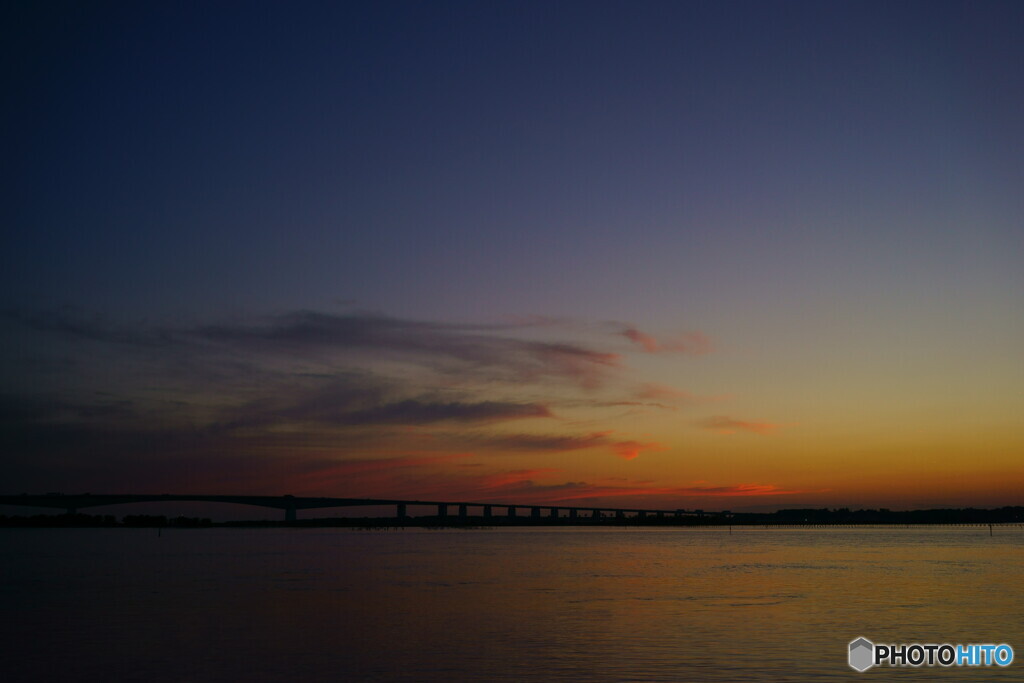 浜名湖の夕景