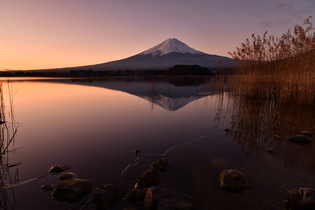 水酔の冬富士