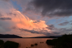 桃色の湧雲