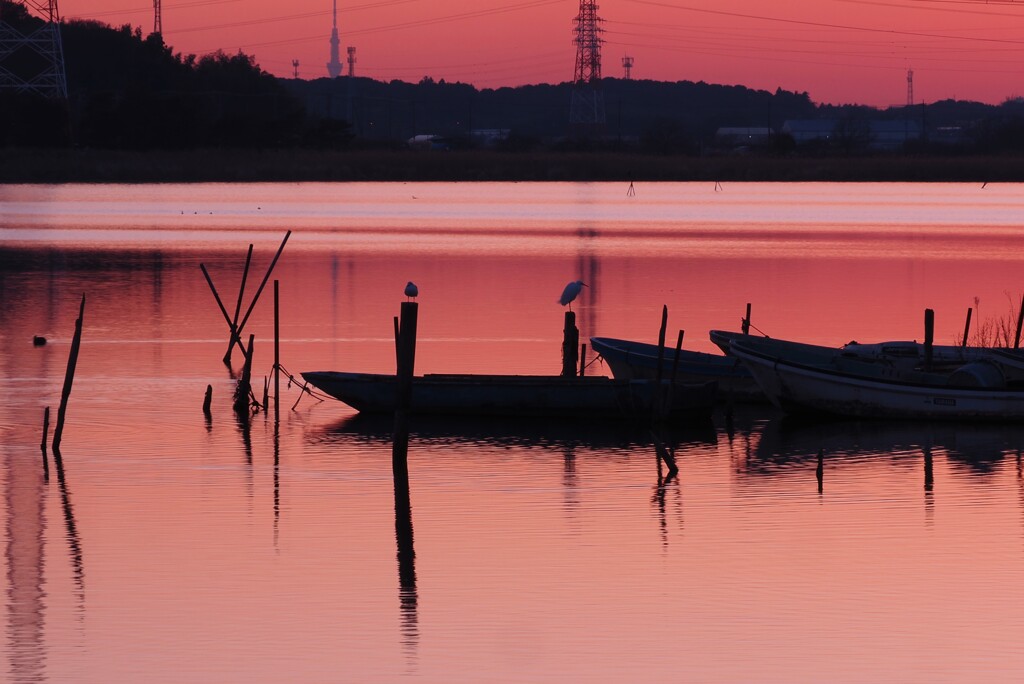 静かな夕景