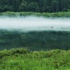 朝霧の湖