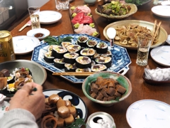 一品持ち寄りのランチ