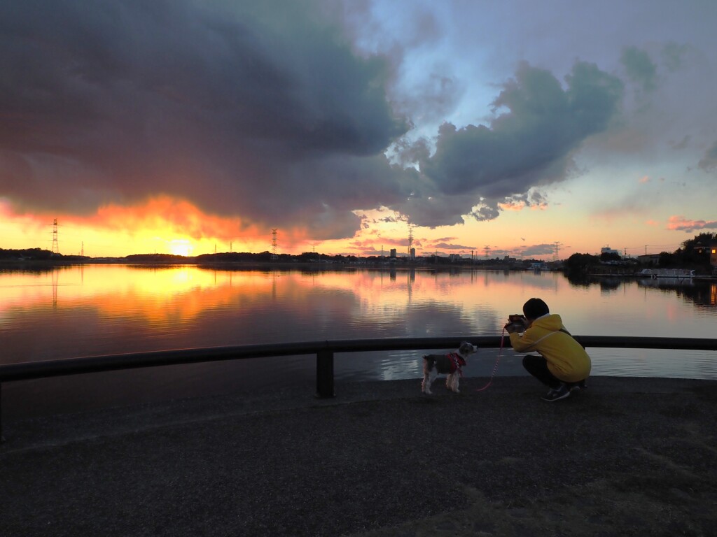 ドラマチックな夕景