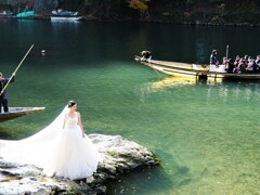 保津川で前撮り?