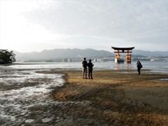 引き潮の厳島神社