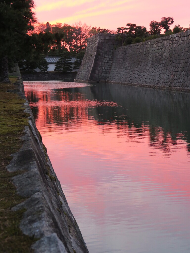 二条城の夕日