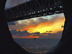 レンズ越しの夕焼け