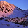 夕日を浴びる立山連峰