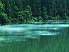 只見川の川霧