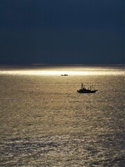 早朝の大洗の海