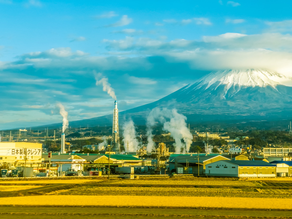 新幹線から見た流れ富士