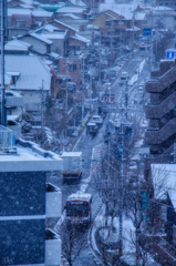 小雪の街