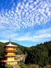 熊野那智大社の空