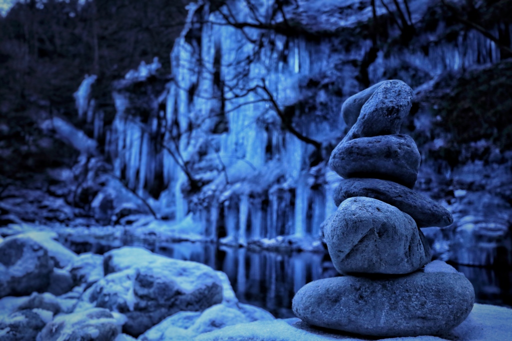 三十槌の氷柱